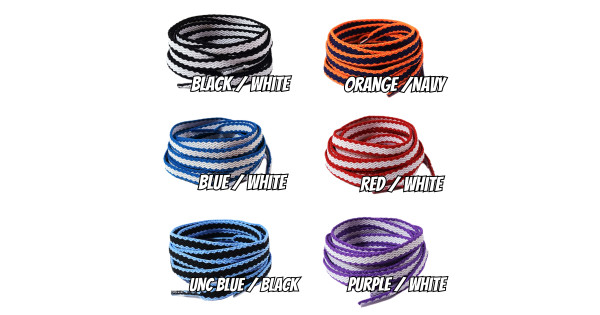 Image showcasing Dual Tone Colour Flat Laces
